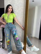 PANTALÓN RABBIT CON PEDRERÍA