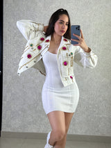 CHAQUETA BLANCA MEZCLILLA
