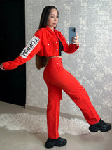 PANTALÓN NARANJA VIBRANTE