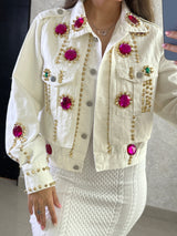 CHAQUETA BLANCA MEZCLILLA