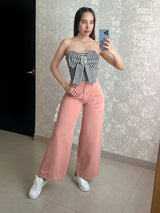 PANTALÓN WIDE LEG ROSA