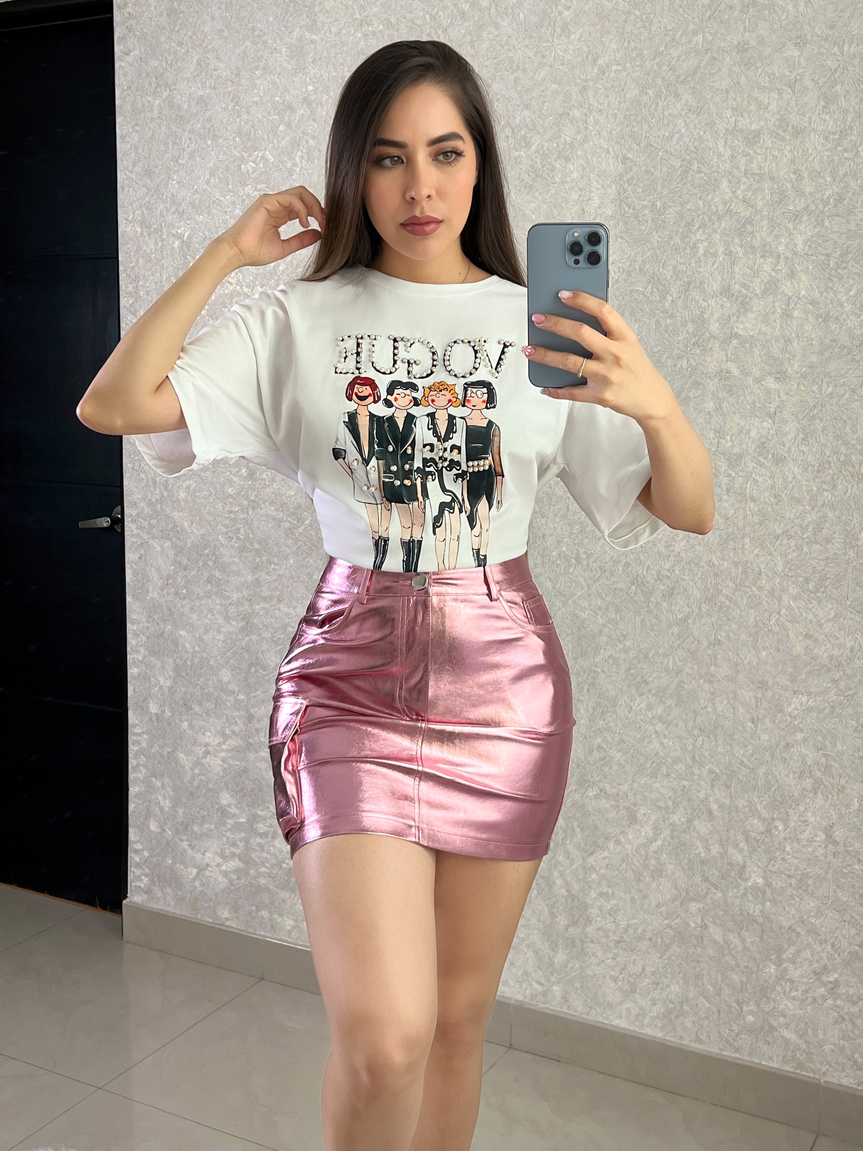 BLUSA VOGUE BLANCO Y NEGRO