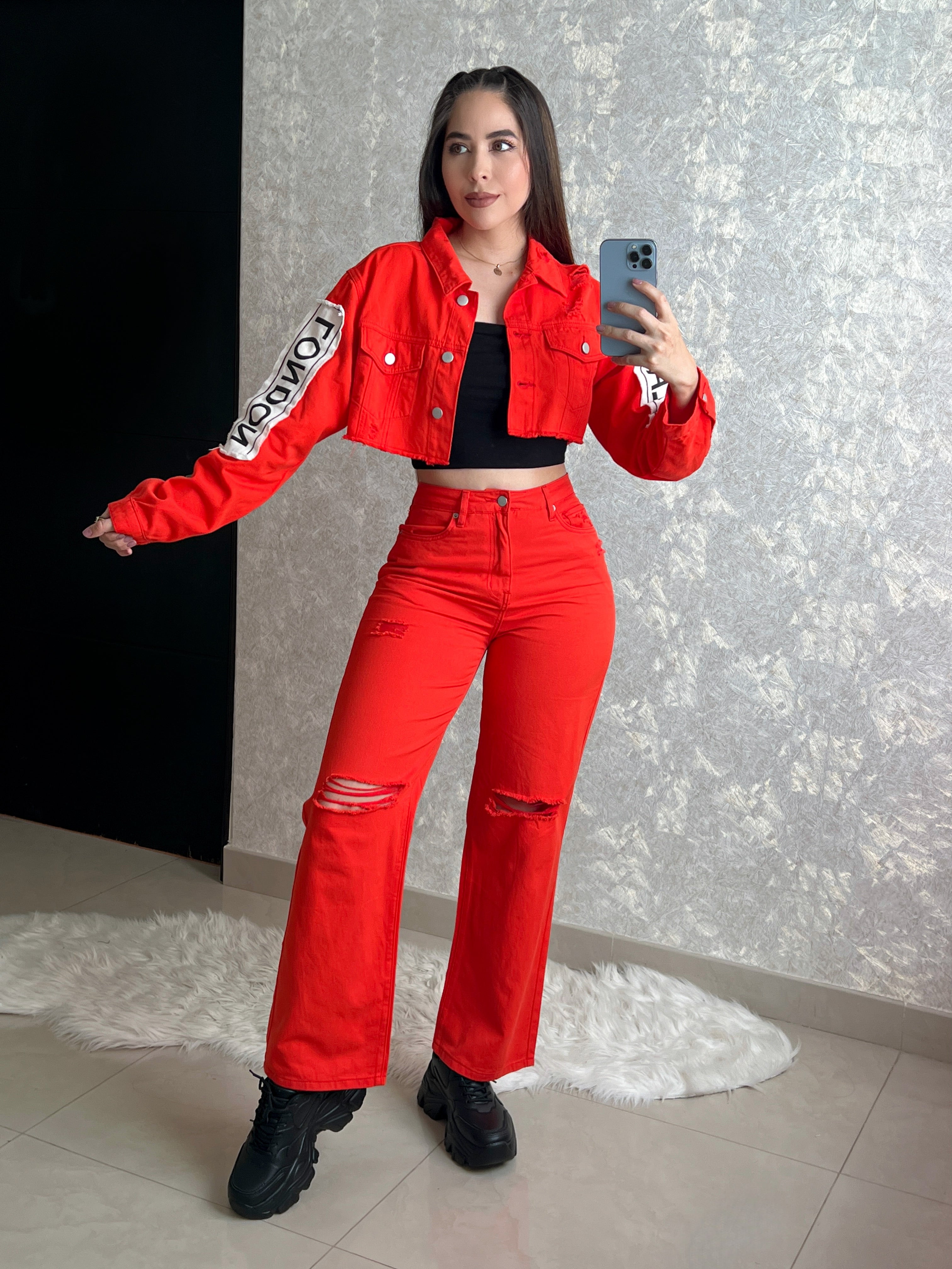 PANTALÓN NARANJA VIBRANTE