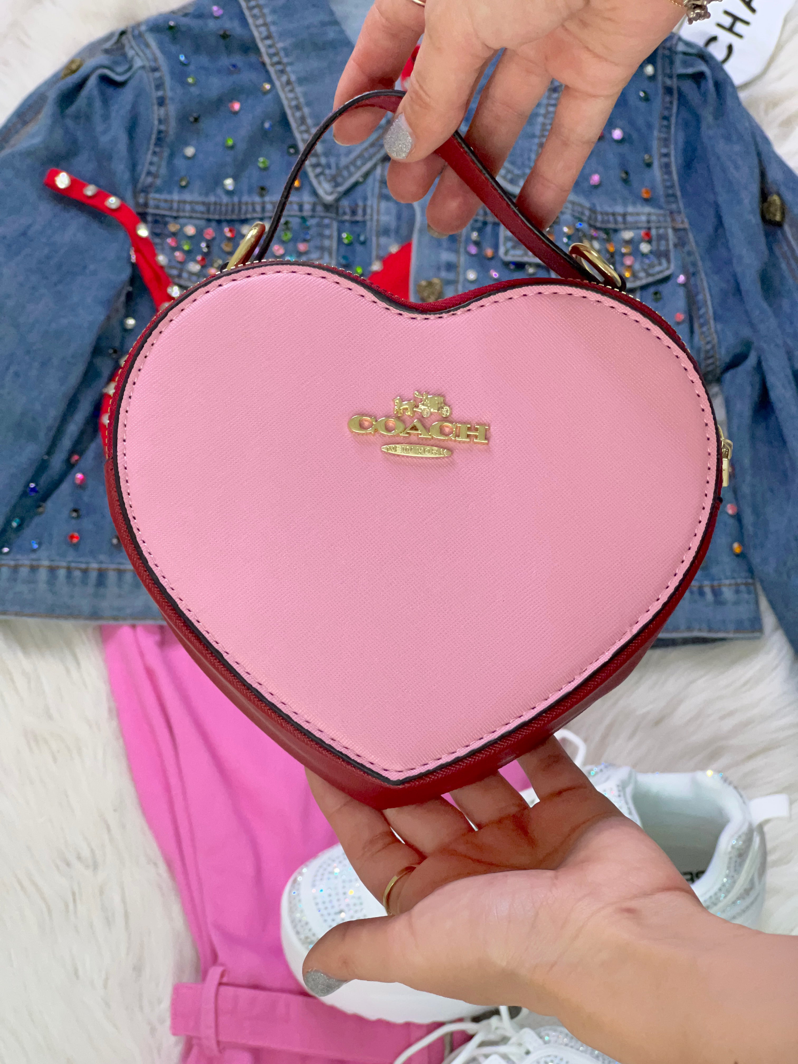 BOLSO CORAZÓN BICOLOR