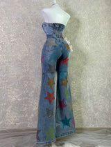 Pantalón de estrellas wide leg