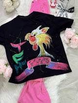 BLUSA OVERSIZE NEGRA ANIMADA