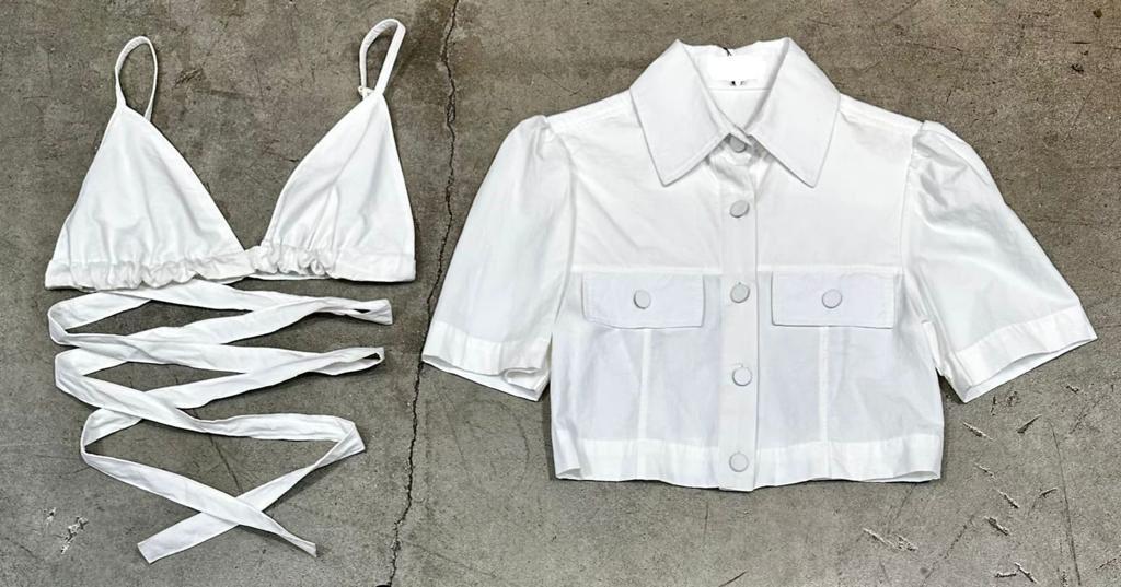 CAMISA CON TOP BLANCO