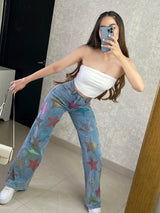 Pantalón de estrellas wide leg