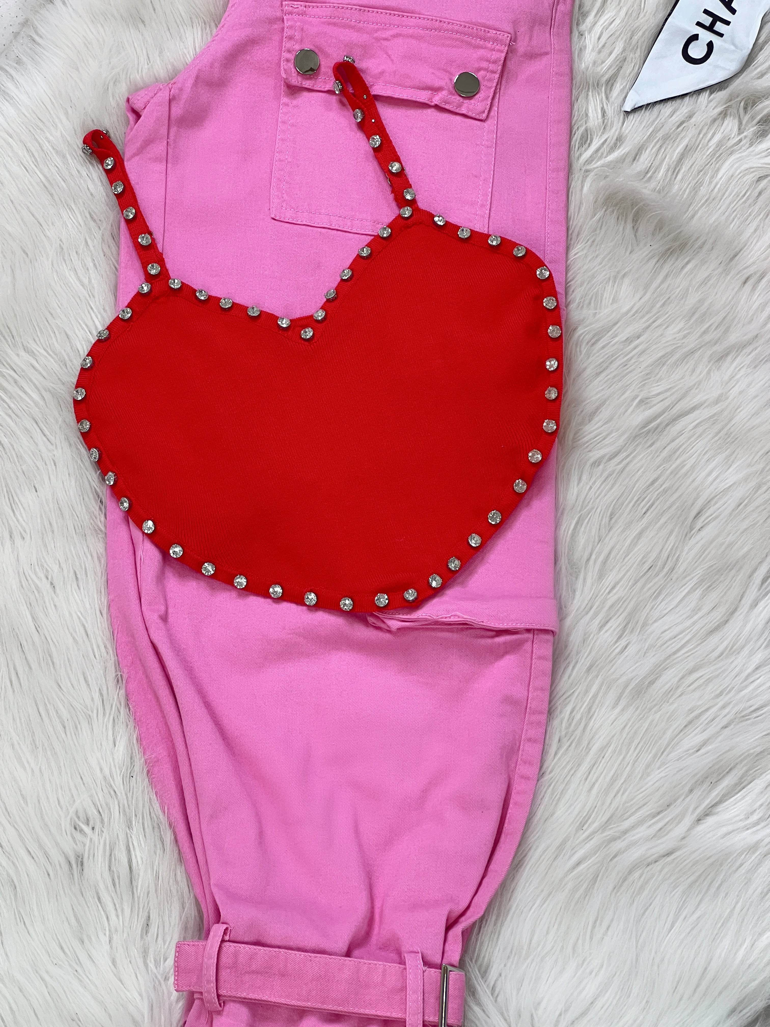 BLUSA DE CORAZÓN ROJA