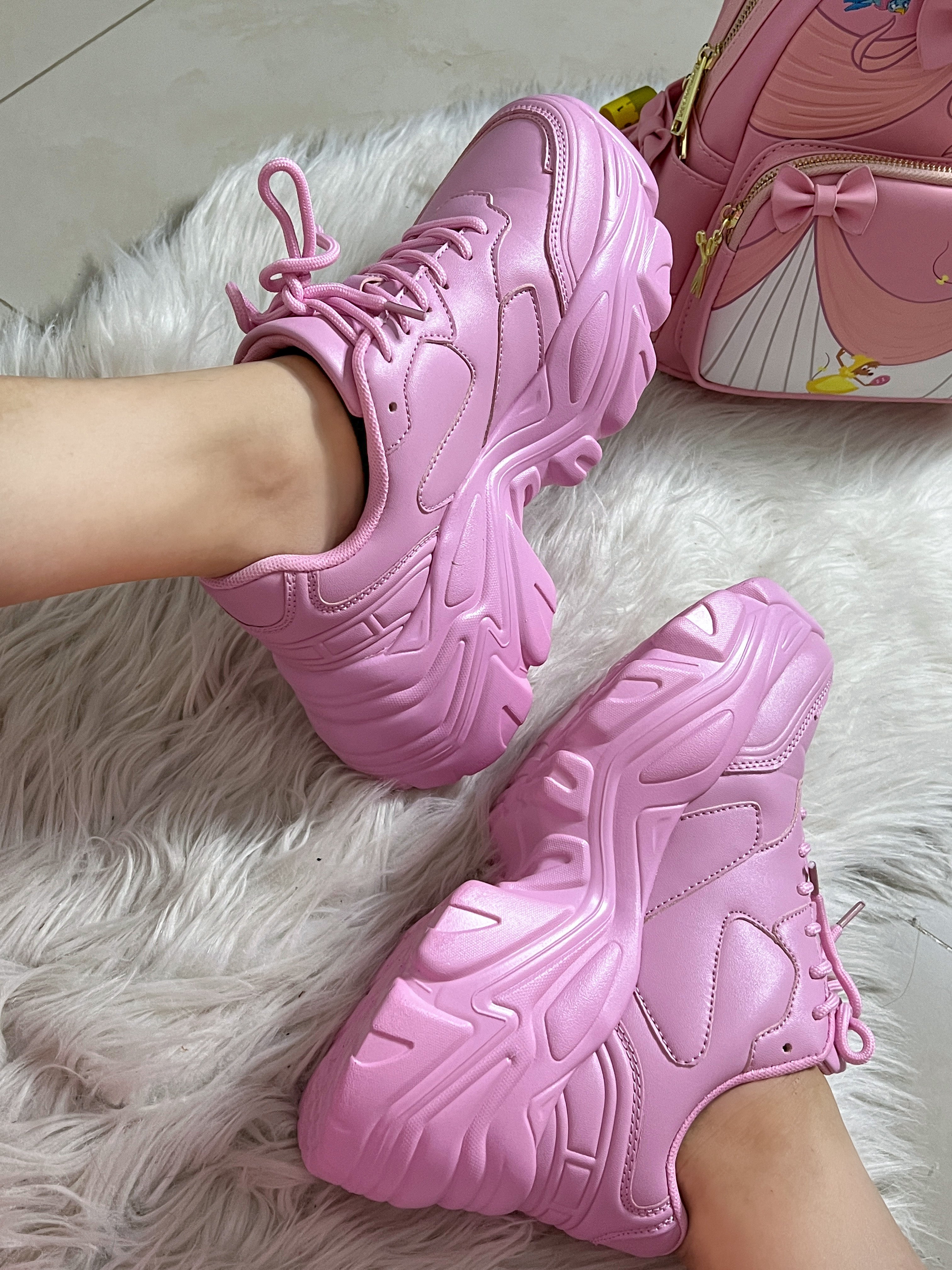 TENIS ROSAS PLATAFORMA