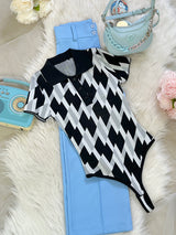 BODY BLANCO CON NEGRO