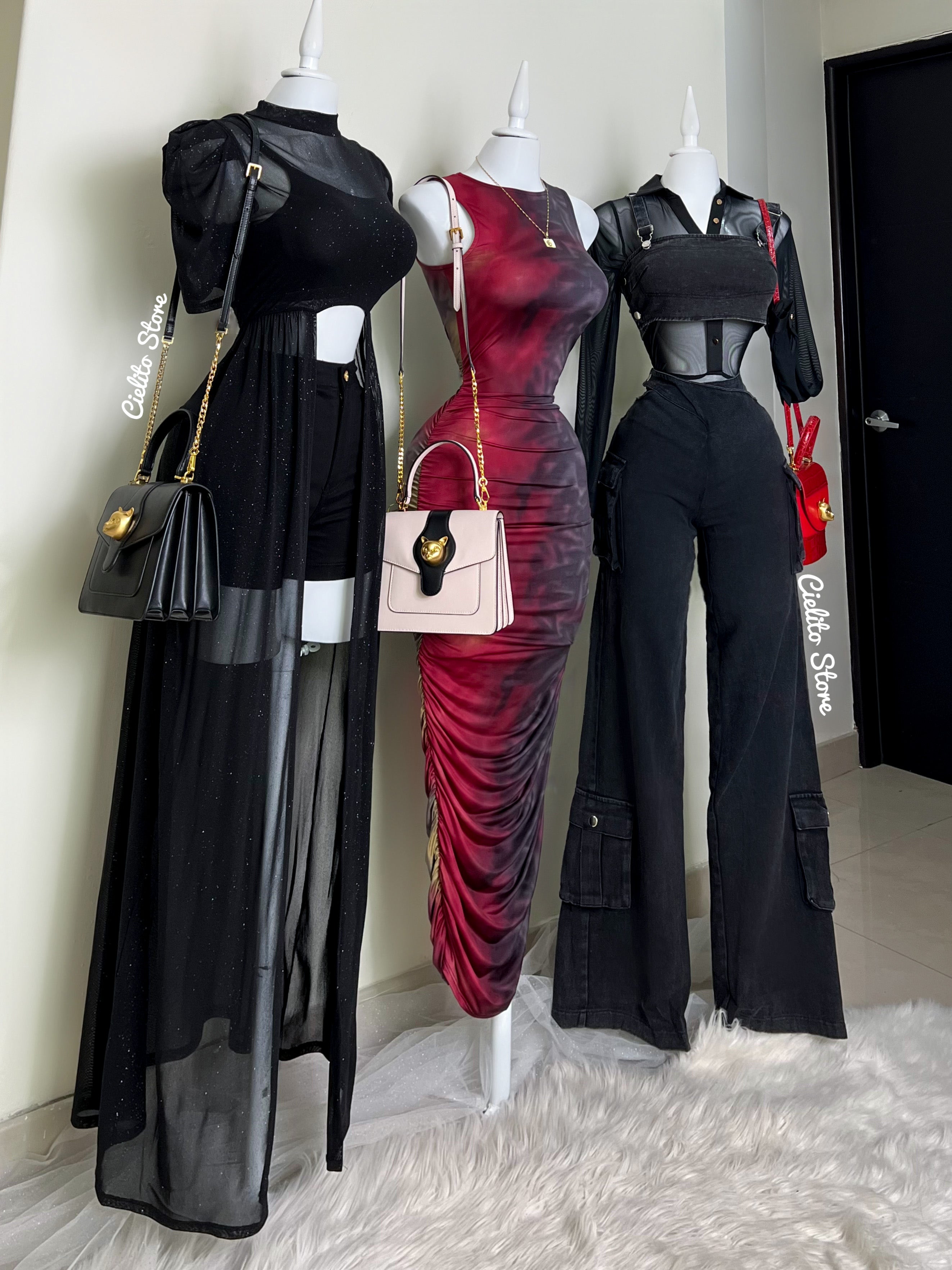 Bolso ivory con detalle dorado