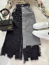 FALDA MEZCLILLA BICOLOR