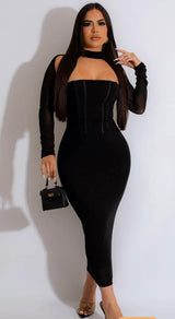 VESTIDO NEGRO MANGA LARGA