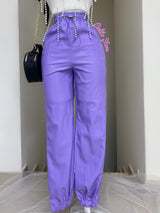 JOGGER MORADO CON CIERRES LATERALES