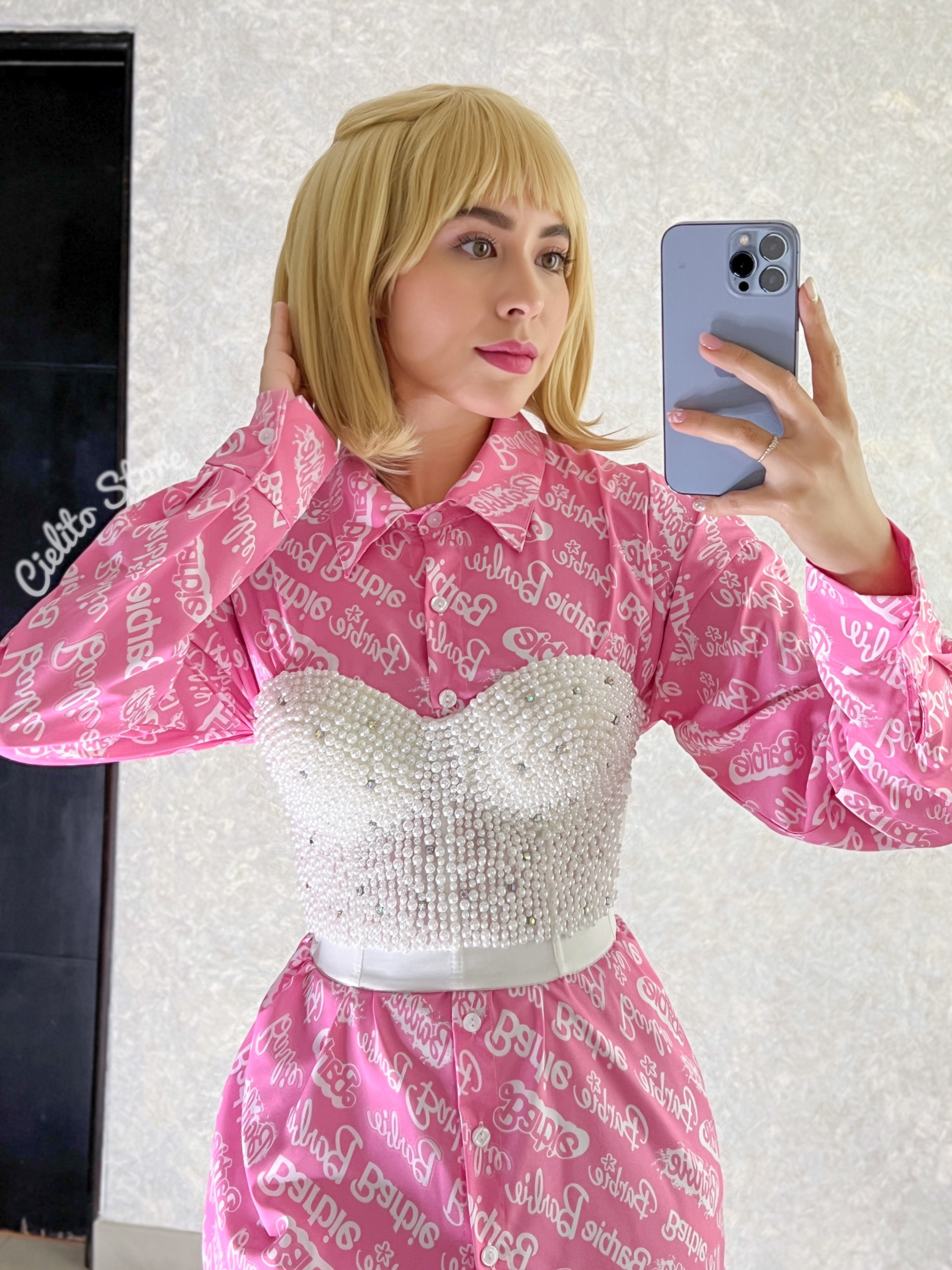 TOP BLANCO PERLAS Y PIEDRITAS