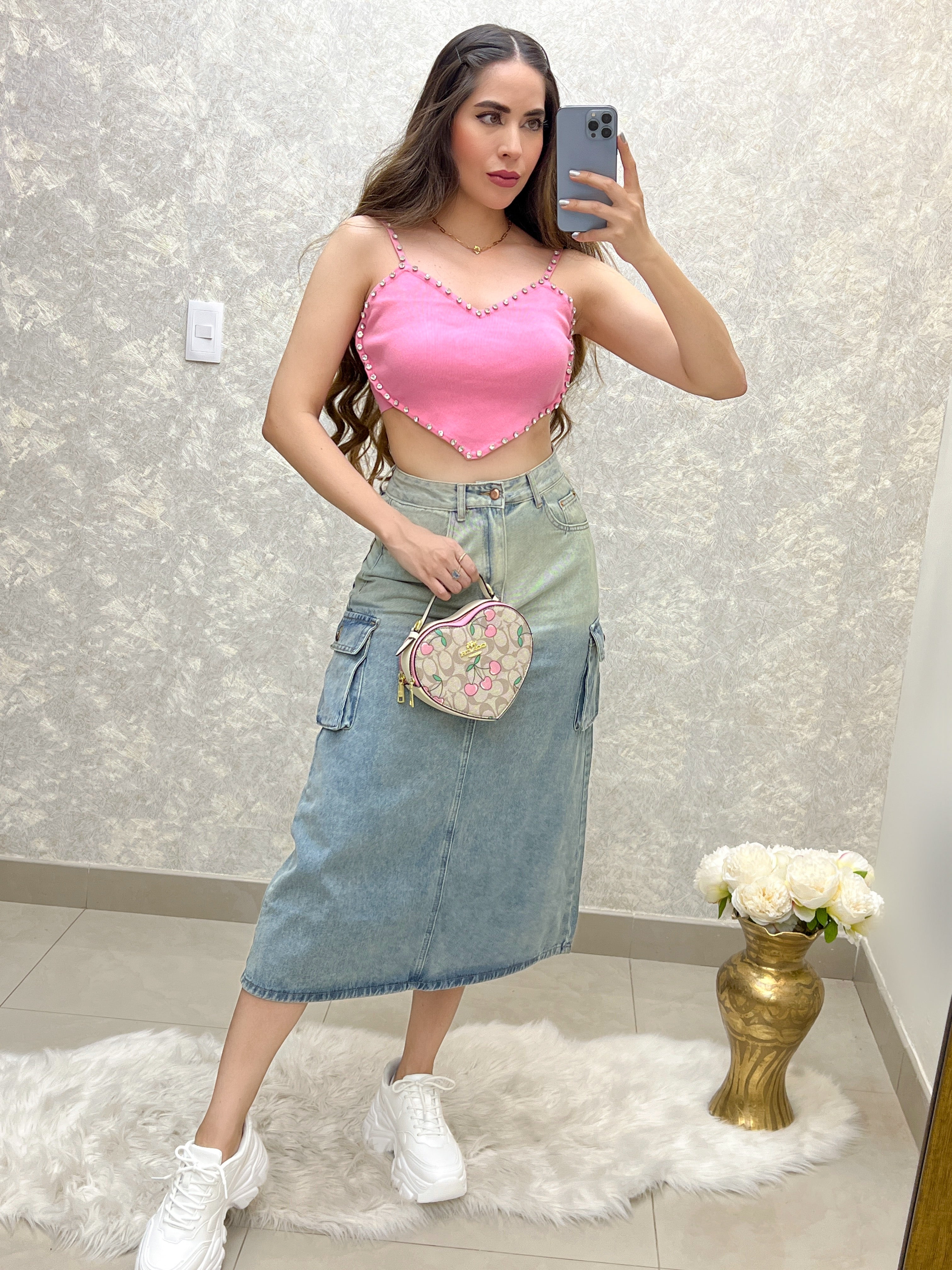 BLUSA DE CORAZÓN ROSA