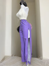 JOGGER MORADO CON CIERRES LATERALES