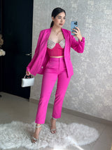 CORSET ROSA CON PEDRERÍA