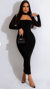 VESTIDO NEGRO MANGA LARGA