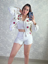 SHORT BLANCO CON PEDRERÍA