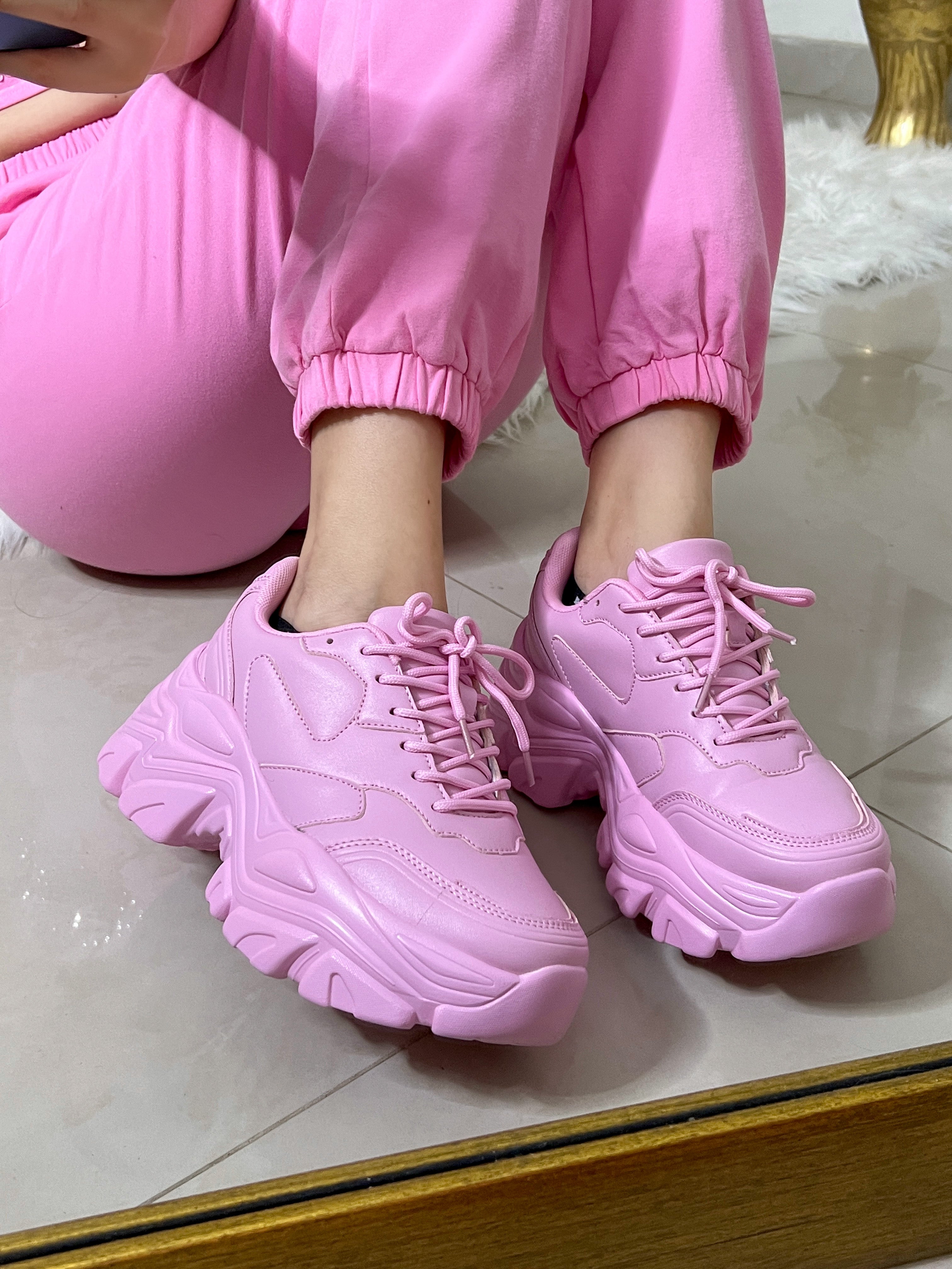 TENIS ROSAS PLATAFORMA