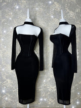 VESTIDO NEGRO MANGA LARGA