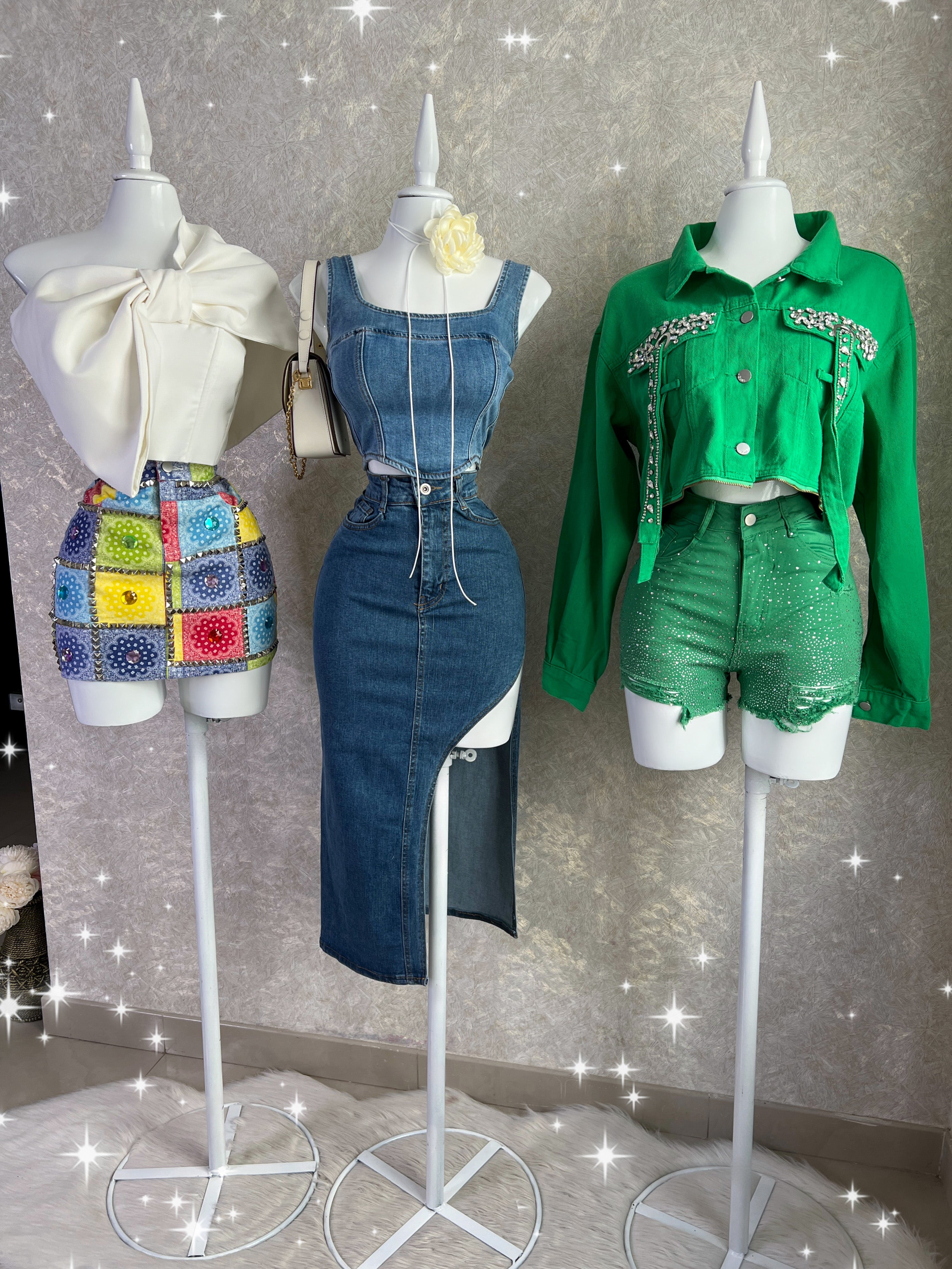 SET CHAQUETA Y SHORT VERDE