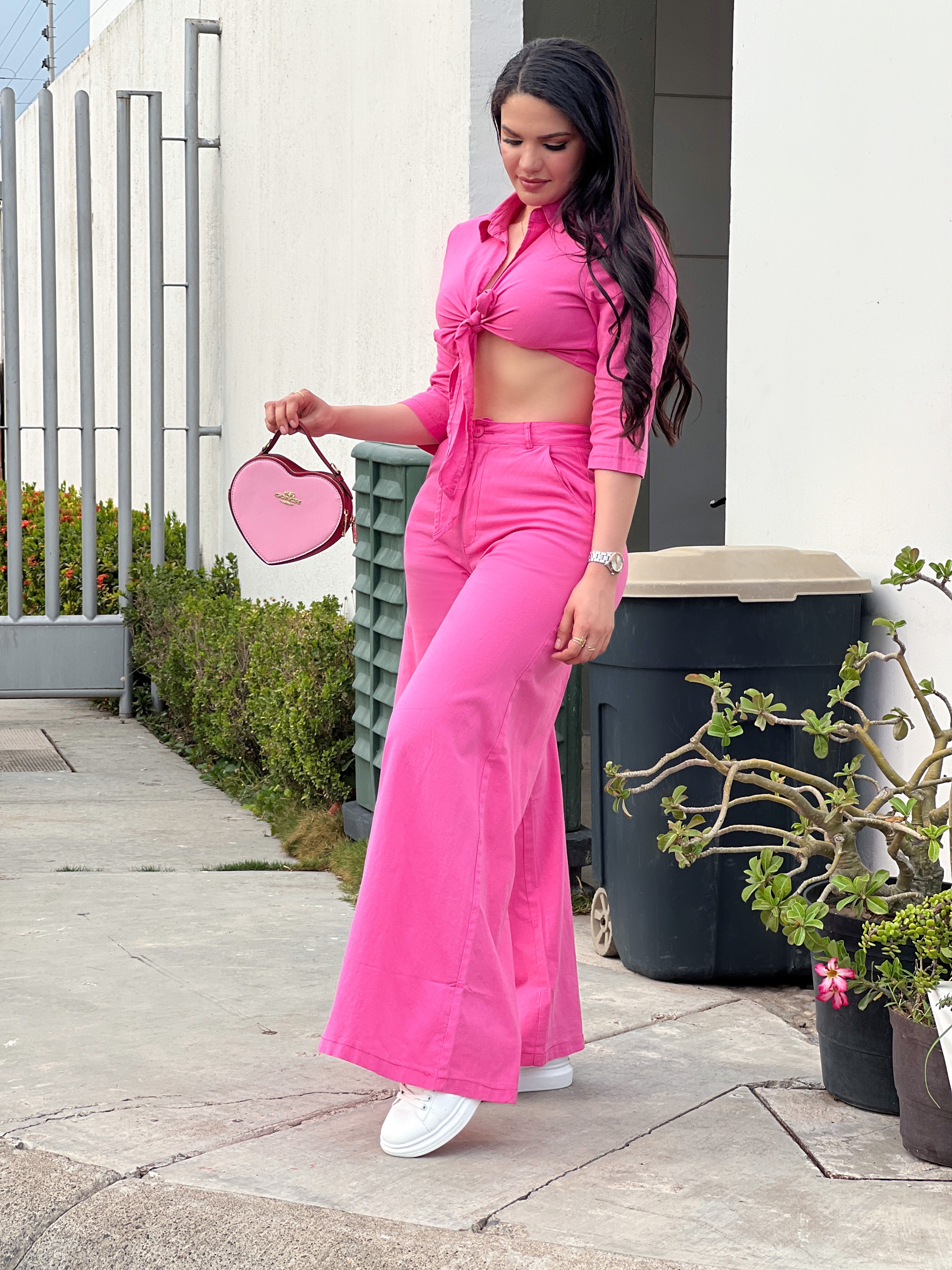 SET ROSA PANTALÓN Y BLUSA