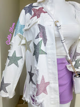 CHAQUETA BLANCA CON ESTRELLAS