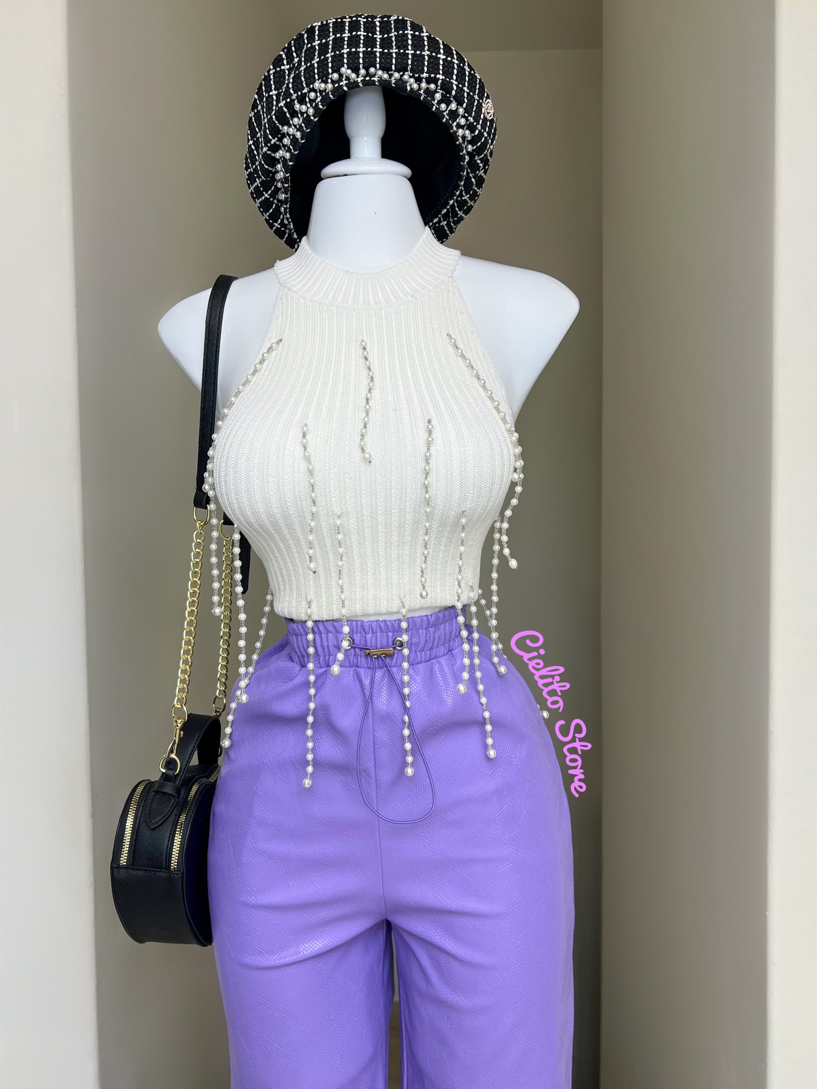 JOGGER MORADO CON CIERRES LATERALES