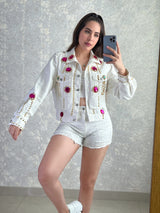 SHORT BLANCO CON PEDRERÍA