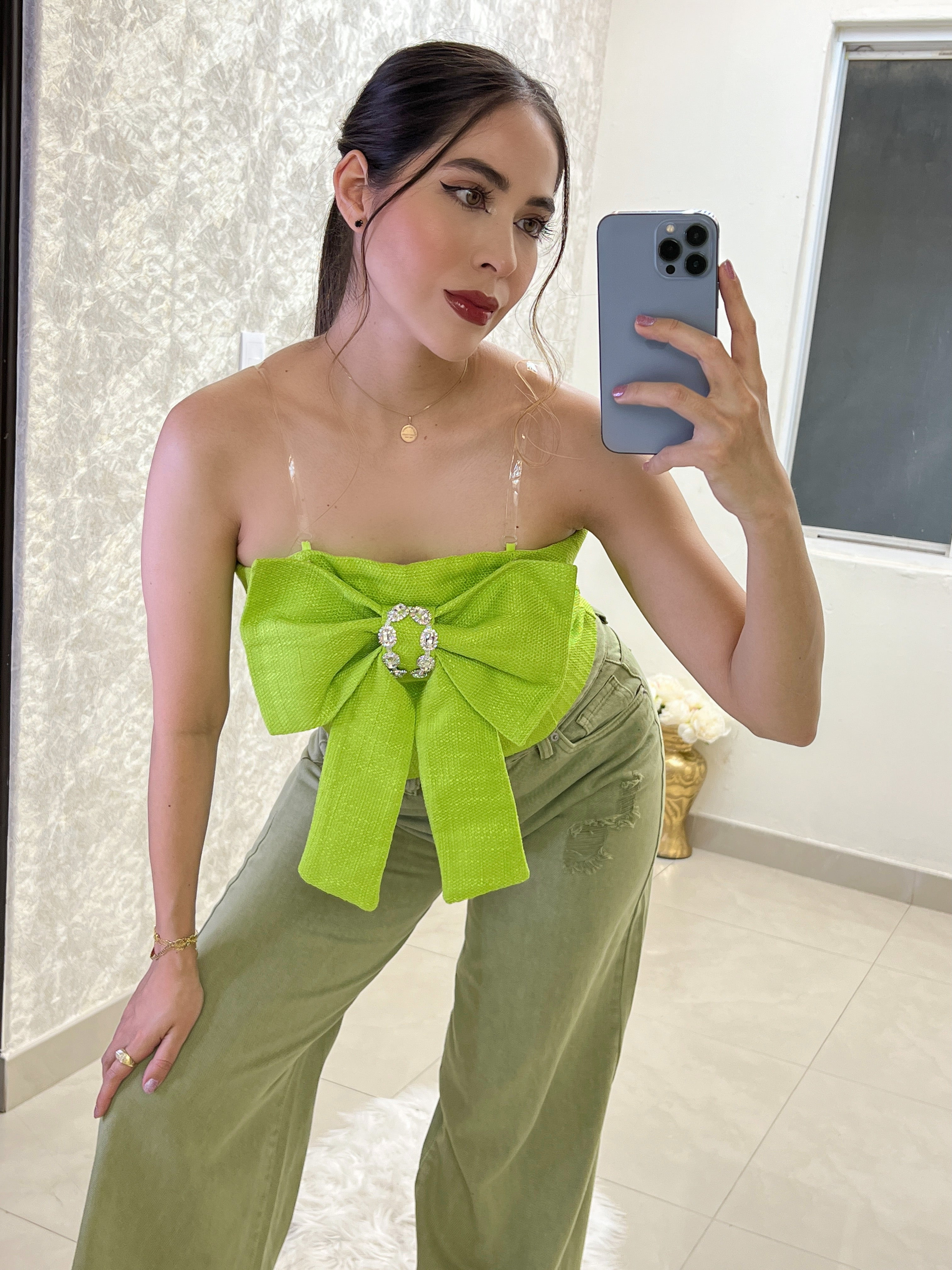 PANTALÓN WIDE LEG OLIVO