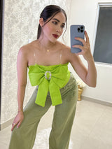 PANTALÓN WIDE LEG OLIVO