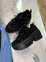 TENIS NEGROS PLATAFORMA Y PEDRERÍA