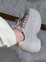 TENIS NUDE PLATAFORMA Y PEDRERÍA