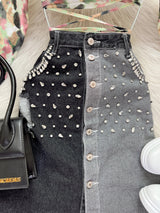 FALDA MEZCLILLA BICOLOR