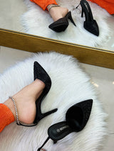 ZAPATILLA NEGRA DIAMANTE