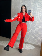 PANTALÓN NARANJA VIBRANTE