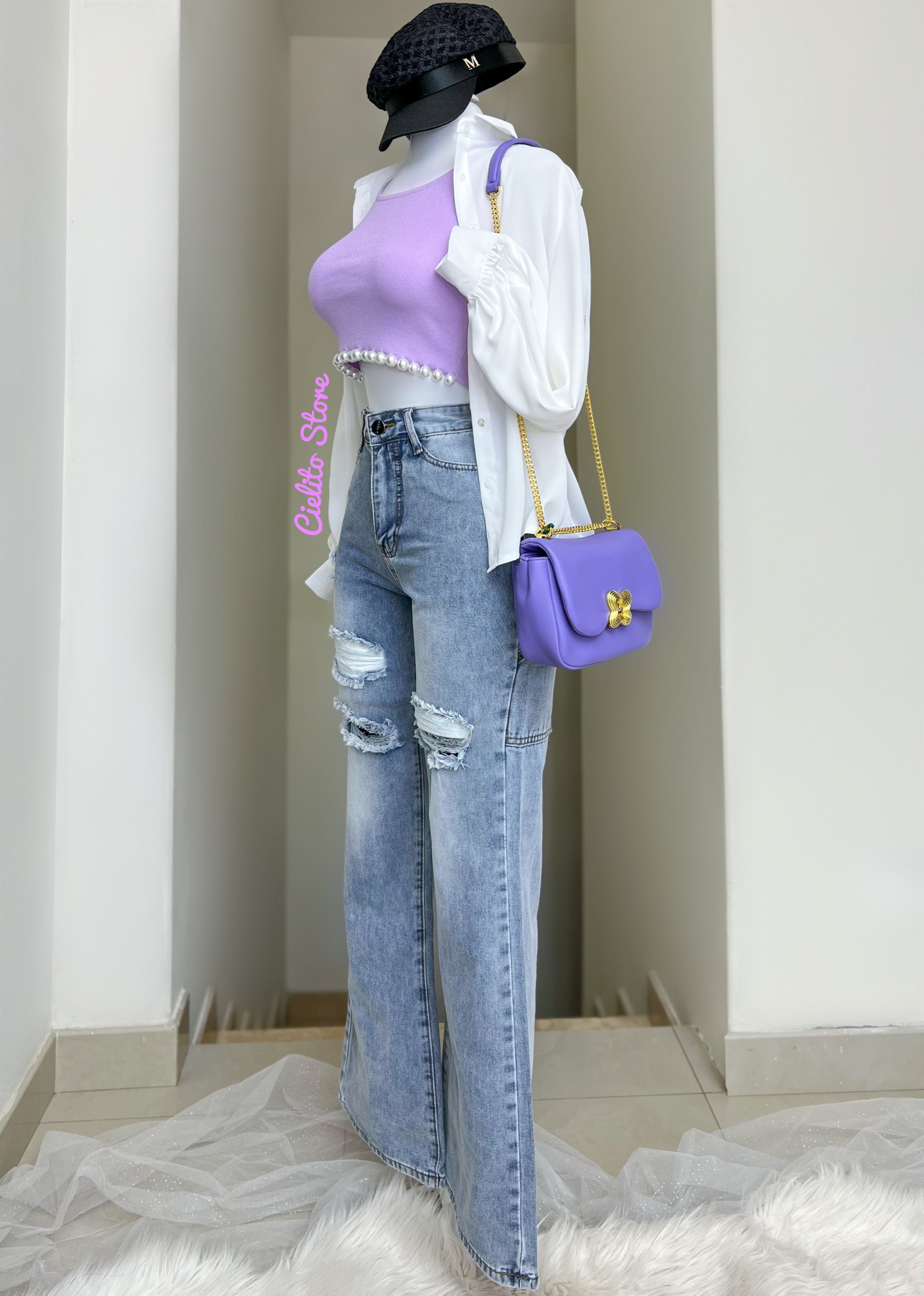 PANTALÓN MEZCLILLA DESLAVADO