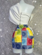 FALDA MEZCLILLA CON CUADROS