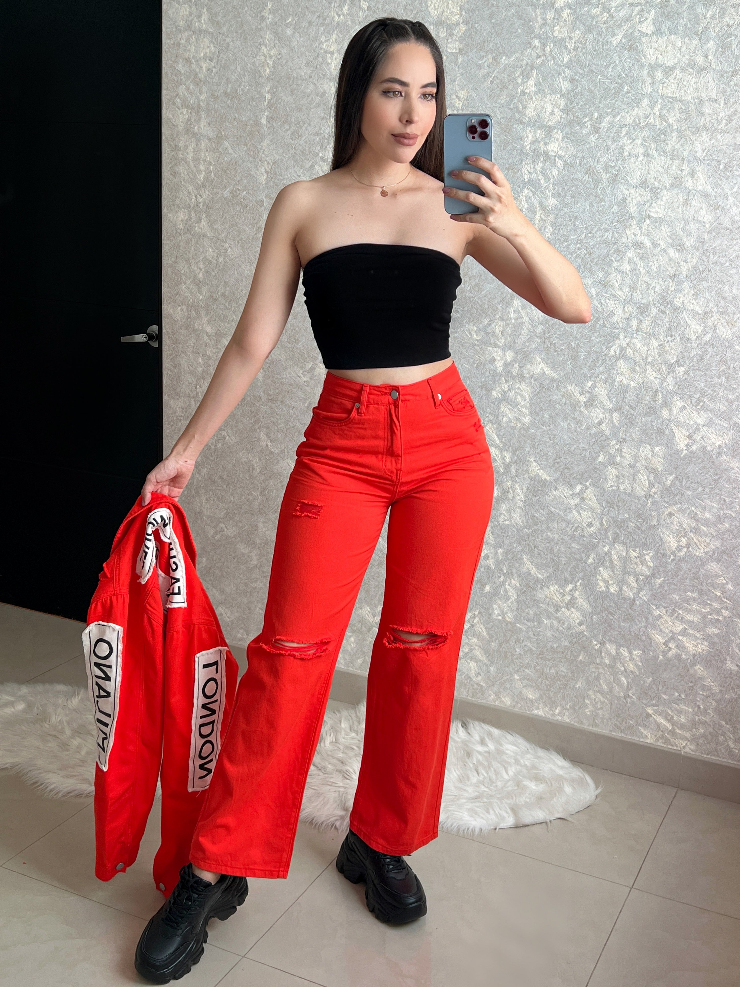 PANTALÓN NARANJA VIBRANTE