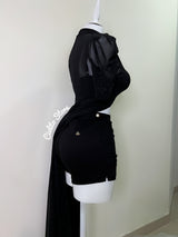 Short negro con cinturón de Cadena