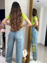 PANTALÓN RABBIT CON PEDRERÍA