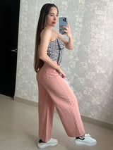 PANTALÓN WIDE LEG ROSA
