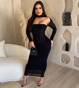 VESTIDO NEGRO MANGA LARGA