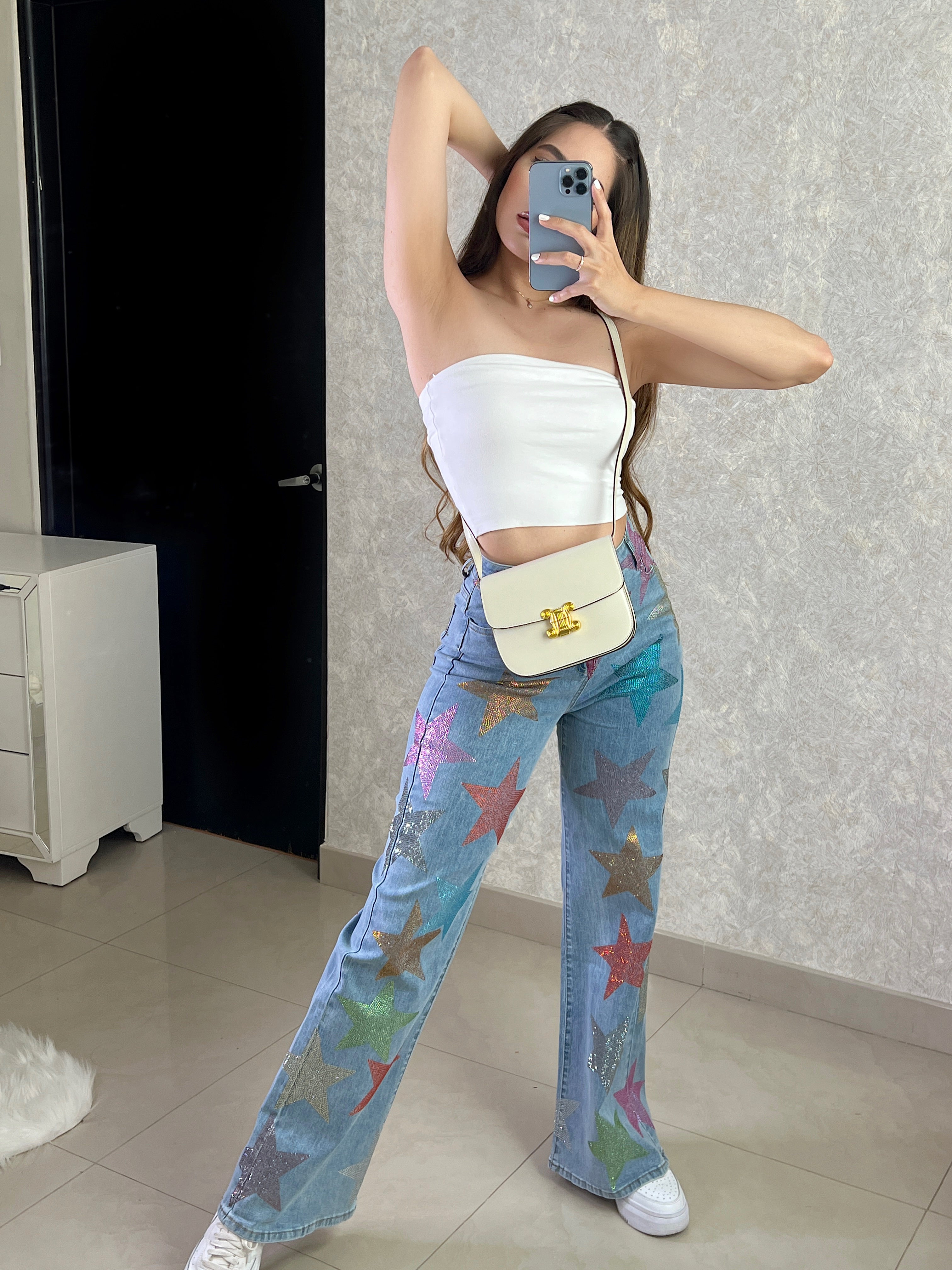 Pantalón de estrellas wide leg