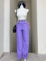 JOGGER MORADO CON CIERRES LATERALES