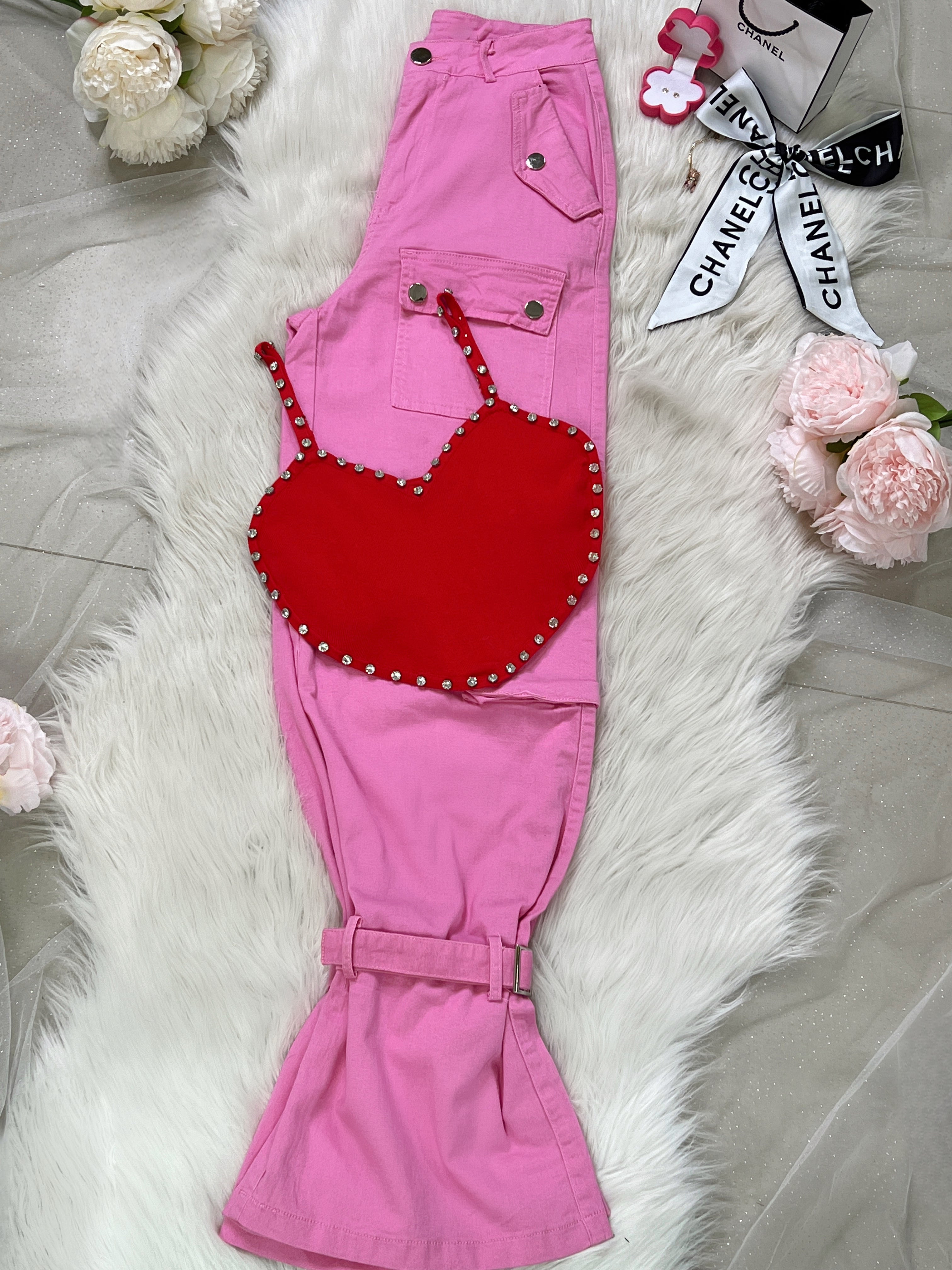 BLUSA DE CORAZÓN ROJA