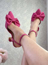 ZAPATILLA CON MOÑITO ROSA